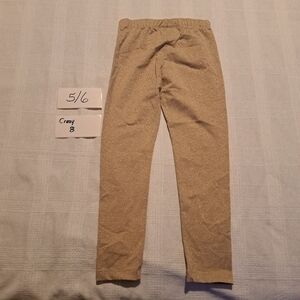Crazy 8 girls size 5/6 pull on pants gold with metallic filament, elastic waist